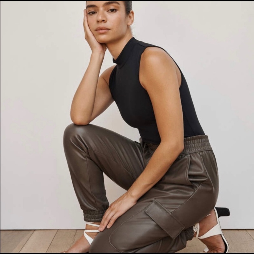 A&F Vegan Leather Joggers - Rarely Found